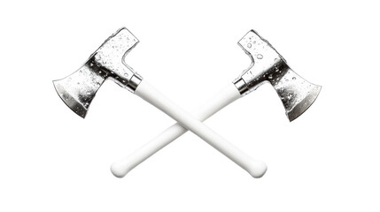 Crossed Ice Axes on Transparent Background