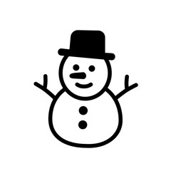 A friendly snowman illustration capturing winter fun, playful spirit, and classic holiday charm. Ideal for snowy themes, seasonal decoration, greeting cards, and joyful Christmas designs.