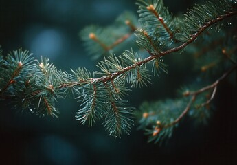 close up of pine needles