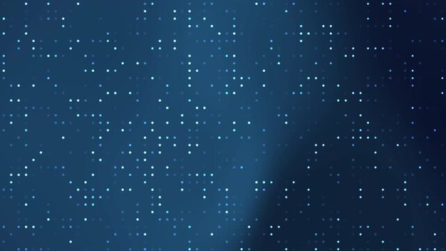 Abstract dark blue background with many small white pixels. Suitable for technology websites, digital design projects, and modern graphic design themes.