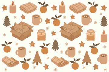 Cozy Winter Hygge Repeat Pattern