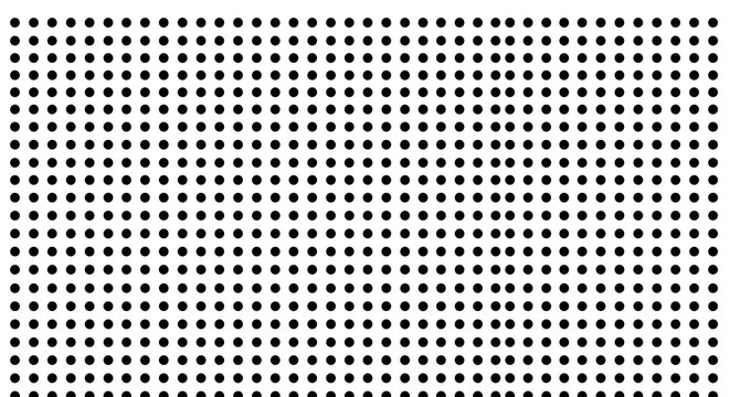 Black Dots Pattern on White Background, Abstract Geometric Background