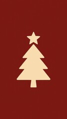 Minimalist festive holiday mobile wallpaper