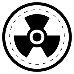 Obraz premium radiation hazard sign icon