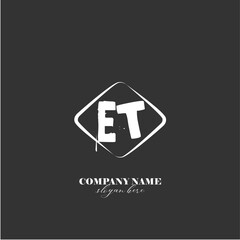 vector ET illustration of a logo for a company background abstract