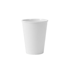 Plain White Paper Cup Isolated on a Transparent Background Ideal for Beverage Branding and Design Mockups