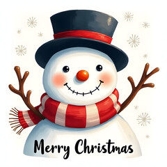 snowman with red hat