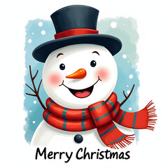 snowman with red hat