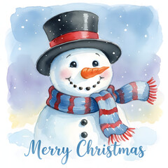 snowman with red hat