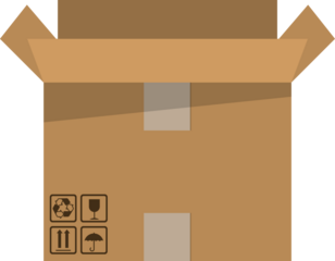 Pile cardboard box