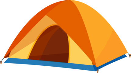Tent camping in outdoor travel