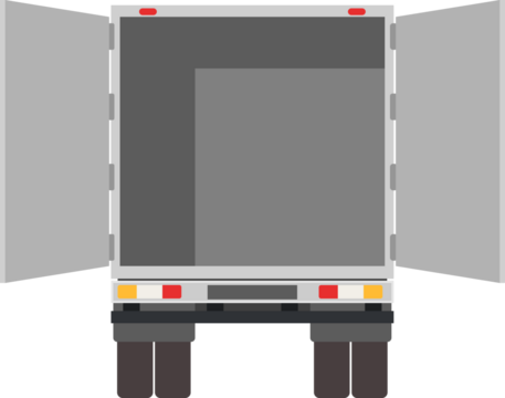 Truck trailer rear view side - Powered by Adobe