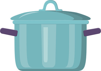 Sauce pan with lid and soup.