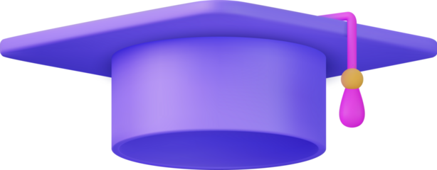 3d Graduation cap icon.