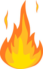 Cartoon fire flames set.