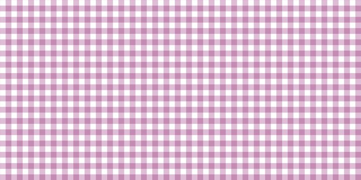 Classic seamless gingham plaid pattern in soft mauve or dusty pink and white. Perfect traditional background for spring, summer, feminine, country, or picnic themed designs.