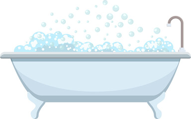 Modern bath isolated on background.