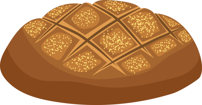 Baked bread icon