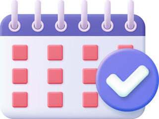 3d Calendar assignment icon