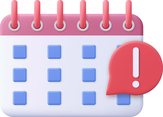 3d Calendar assignment icon