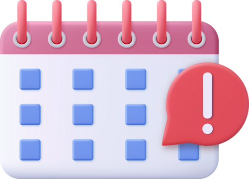 3d Calendar assignment icon