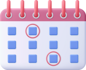 3d Calendar assignment icon