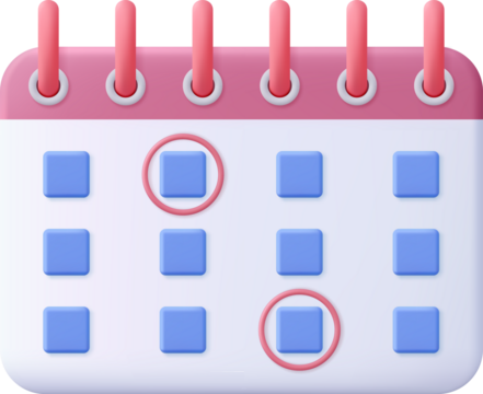 3d Calendar assignment icon