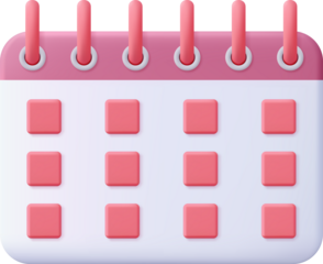 3d Calendar assignment icon