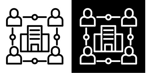 Team Collaboration  Icon Set White Style Collection
