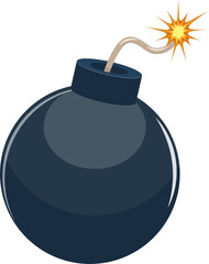 Cartoon bomb ready to explode.
