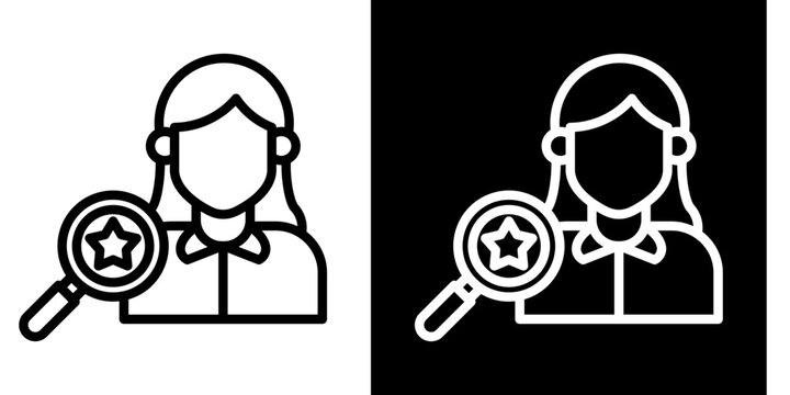 Talent Sourcing  Icon Set White Style Collection
