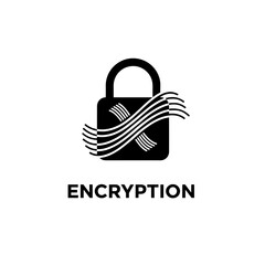 Encryption icon on a transparent background with a modern design
