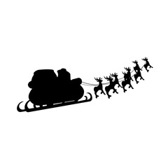 Santa Sleigh Silhouette