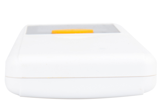 Air conditioner remote control on a white background