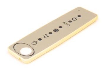 Air conditioner remote control on a white background