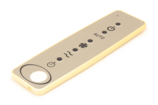 Air conditioner remote control on a white background
