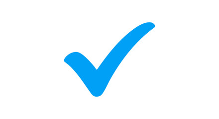 Blue Tick Icon – Smooth Checkmark Vector Symbol - check mark
