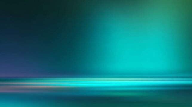 Blue green gradient studio room with reflective walls and floor illuminated by neon light, creating an abstract futuristic setting that highlights digital speed, modern depth, and connected technology