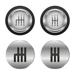 Car Gear Shift Vector Illustration