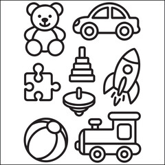 People and teamwork line icons collection. icon set in a flat design. Thin outline icons pack. Vector illustration EPS10, black and white coloring pages.