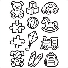 People and teamwork line icons collection. icon set in a flat design. Thin outline icons pack. Vector illustration EPS10, black and white coloring pages.
