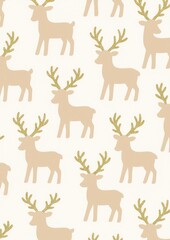 Obraz premium Stylish deer pattern wallpaper.