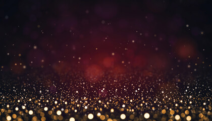 Obraz premium Realistic Christmas background featuring soft warm golden bokeh lights and a cozy festive glow