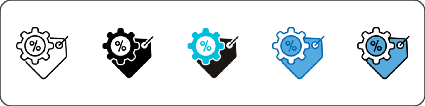 Tariff Icon Pack Multistyle Editable Stroke