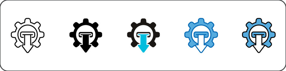 Output Icon Pack Multistyle Editable Stroke