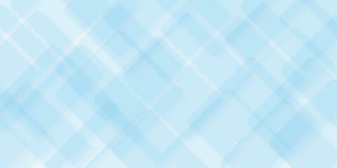 Blue background abstract style shape modern cover design. Modern Abstract white background design with layers of textured white transparent material. Abstract graphic banner or template design.	