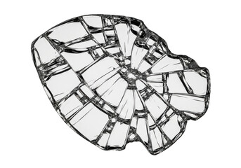 Abstract geometric pattern fragment isolated on white background