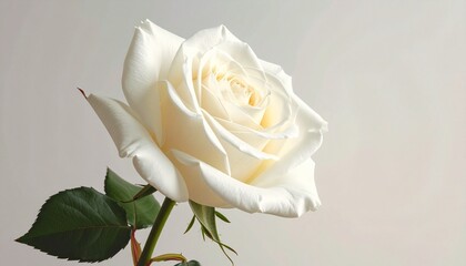 “Single white rose in quiet bloom…”