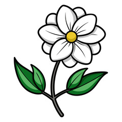 floss white line art on white background