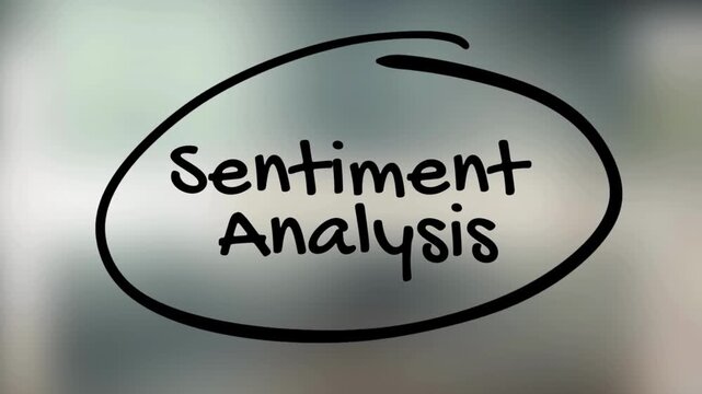 Conceptual illustration of sentiment analysis, a crucial process for interpreting emotional tones in text data to inform business and social strategies